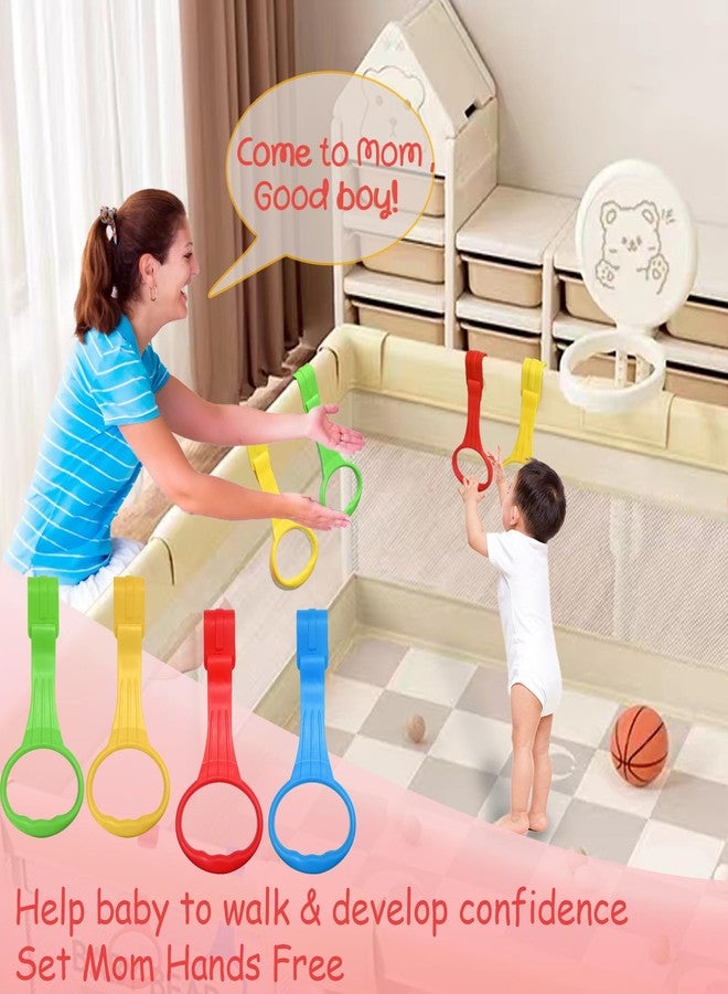 FOORAINDA Baby Pull Up Ring 8 Pack Babies Stand Up Learn to Walk Assistant Handle for Baby Playpen and Crib - Image 4