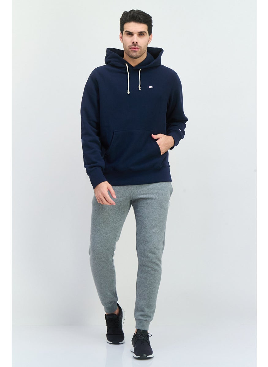 Champion Men Sportswear Fit Long Sleeve Outdoor Sweatshirts, Navy  - Image 4
