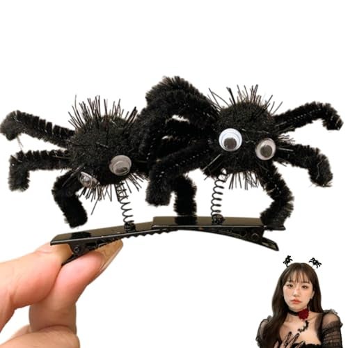 TLISMI Halloween Party Hair Clips for Women & Kids – Funny Spider Hair Accessories with Googly Eyes & Spring Legs – Cute Scary Party Favors for All Saints’ Day, Trick or Treat, Cosplay & Theme Events - Image 1