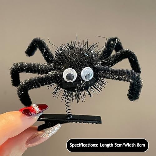 TLISMI Halloween Party Hair Clips for Women & Kids – Funny Spider Hair Accessories with Googly Eyes & Spring Legs – Cute Scary Party Favors for All Saints’ Day, Trick or Treat, Cosplay & Theme Events - Image 3