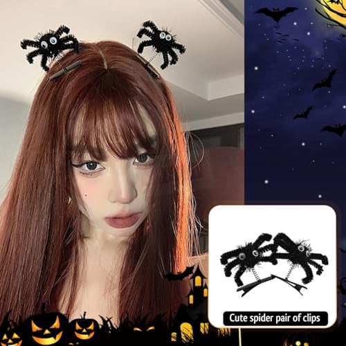 TLISMI Halloween Party Hair Clips for Women & Kids – Funny Spider Hair Accessories with Googly Eyes & Spring Legs – Cute Scary Party Favors for All Saints’ Day, Trick or Treat, Cosplay & Theme Events - Image 2