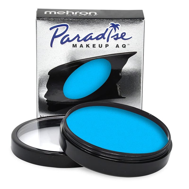 mehron Mehron Paradise FX Neon UV Glow Colors | Pro Water Activated Black Light Reactive Paint for Raves, Costumes, Halloween, & Cosplay | Pro Size 1.4 oz (40 g) (Celestial – Neon Blue/Light Blue) 