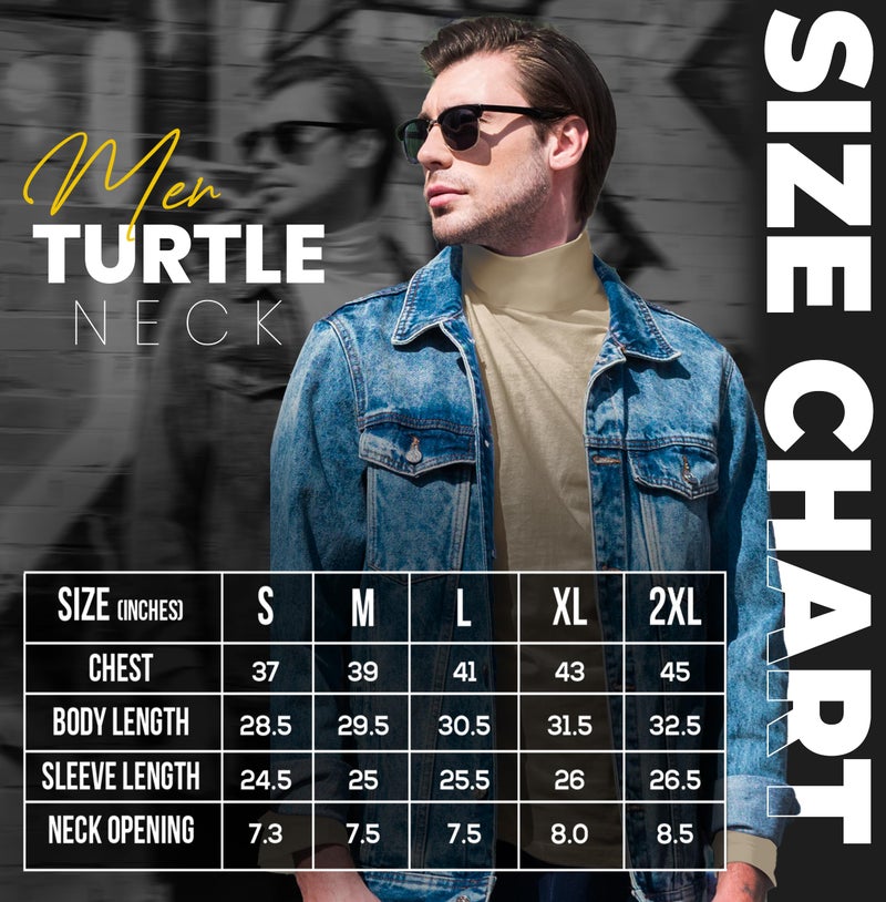 Utopia Wear Turtleneck Men Slim Fit UPF 50+ Lightweight Pullover Sweater Long Sleeves Top, Large, Beige - Image 2