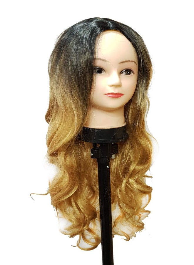 Foreign Holics Natural Hairline Long Full Head Long Curly Wavy Hair Wigs For Women Black Golden-28 Inch - Image 3