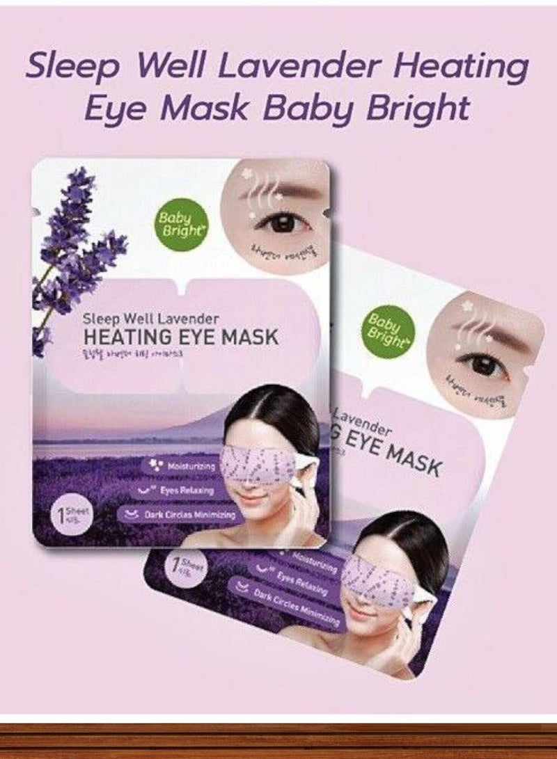 بيبي برايت ماسك العين التايلاندي باللافندر قناع العين الدافي  تساعد الدورة الدموية في العينين ويخفف إجهاد العين والتورم  ممزوج بالزيت العطري الطبيعي للمساعدة على الإنتعاش والإسترخاء وتعزيز النوم بشكل أفظل 2 قطع - Image 1