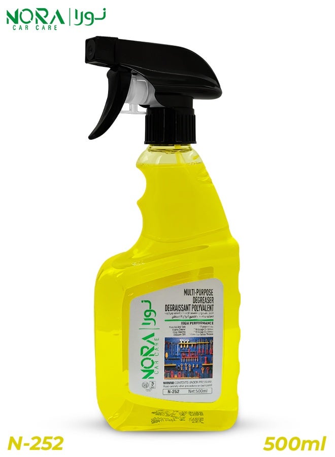 NORA N-252 Car Care Multi-Purpose Degreaser 500ml, High Performance Degraissant Polyvalent, Super Concentrated HP 16 Grease Remover for Cars, Motorcycles, Boats, Garage Tools, Home Kitchen & Laundry - Image 1