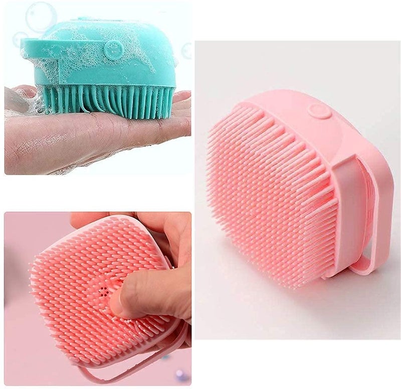 Silver Spoon Soft Silicone Bath Brush with Shampoo Dispenser - Image 3