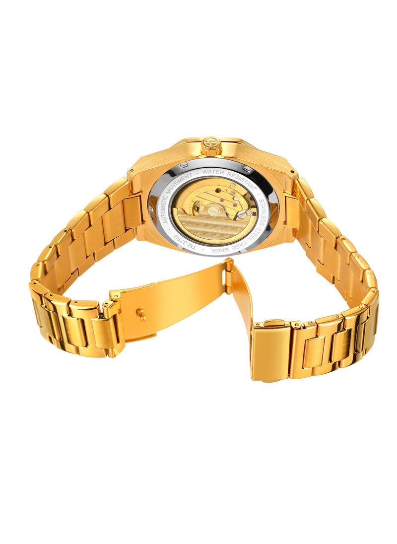 FORSINING Men's Automatic Mechanical Watch  41 mm  Gold  - Image 3
