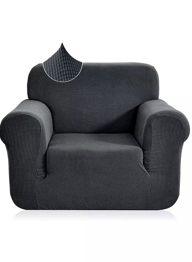 SYOSI Sofa Covers, Slipcovers Elastic Furniture Protector, Water Repellent Sofa Protector, Elastic Chair Slipcover Couch Protector, Sofa Cover for Living Room(1 Seater, Black)  - Image 1