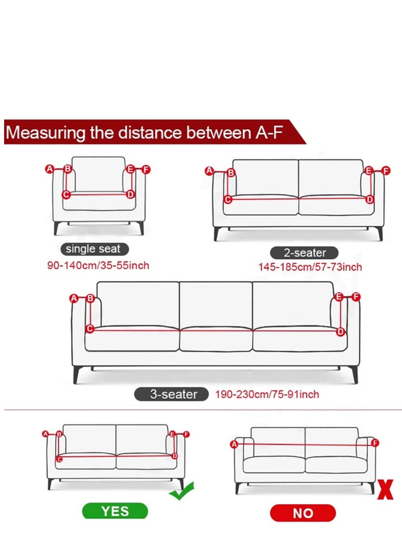 SYOSI Sofa Covers, Slipcovers Elastic Furniture Protector, Water Repellent Sofa Protector, Elastic Chair Slipcover Couch Protector, Sofa Cover for Living Room(1 Seater, Black)  - Image 3