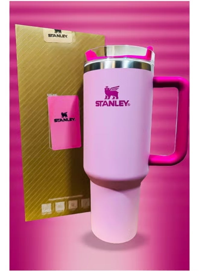 Stanley 40oz Tumbler Stainless Steel Travel Mug with Reusable Straw | BPA Free & Eco Friendly | Dishwasher Safe | Leakproof FlowState Lid | Double Wall Vacuum Insulation Keeps Drinks Hot for 16 Hours & Cold for 24 Hours | Slim Base Fits Most Car Cup Holders | Durable Ergonomic Handle for Travel, Work & Active Lifestyles - Image 1