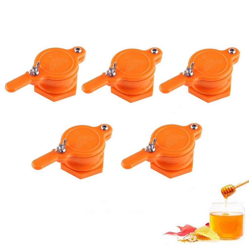 Cisture Honey Gate Valve for Bucket, Durable Nylon Honey Extractor Tap, Beekeeping Supplies (5 Pack) - Image 1