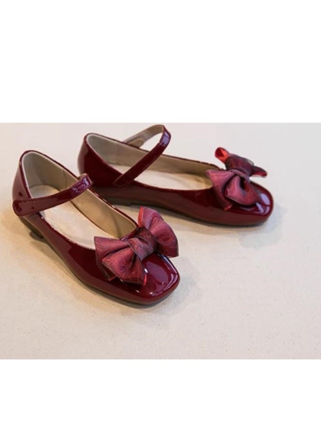 Girl Butterfly Princess Western style Little Leather Shoes - Image 2