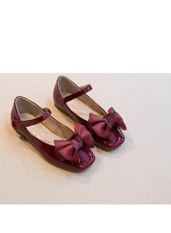 Girl Butterfly Princess Western style Little Leather Shoes - Image 4