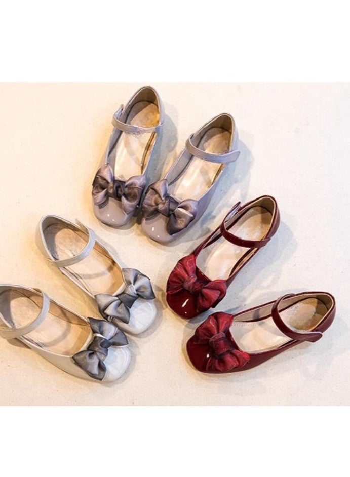 Girl Butterfly Princess Western style Little Leather Shoes - Image 5