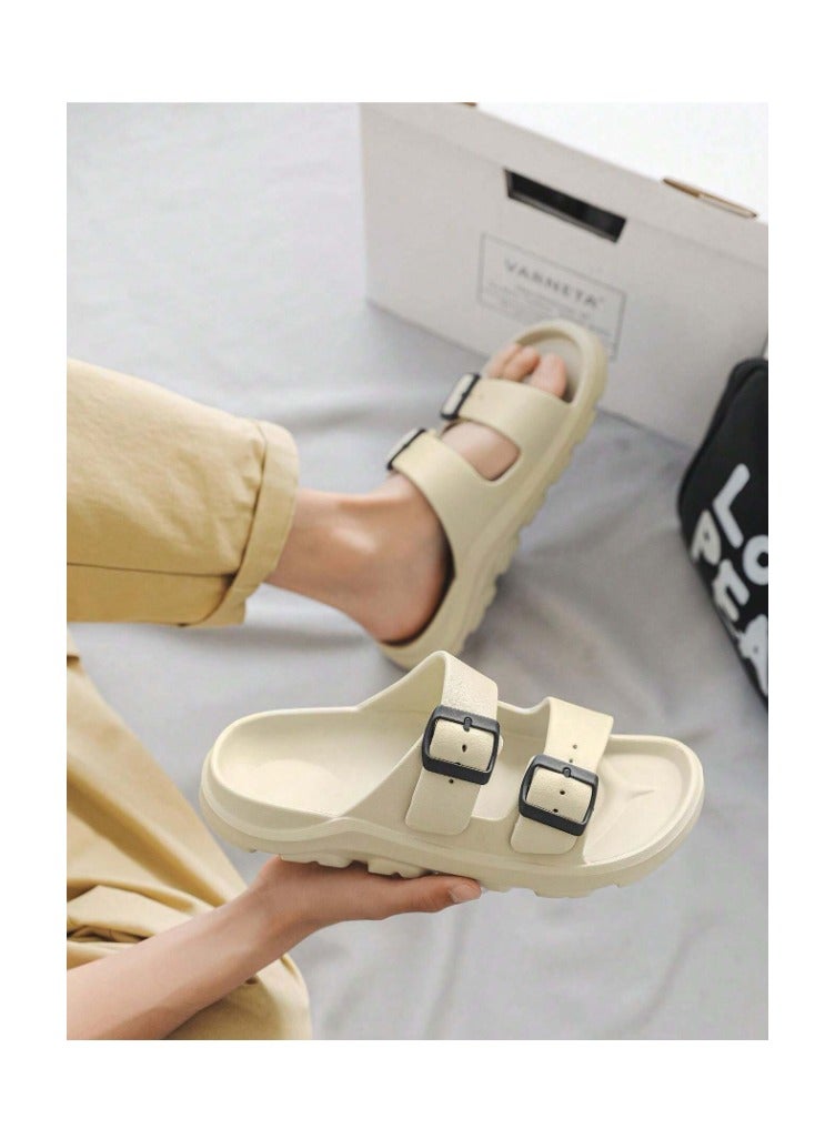 بونكا حذاء رجالي صندل زوج ناعم ومريح بشريطين مزدوجين للحصول على أقدام مفتوحة سهل الارتداء - Image 3