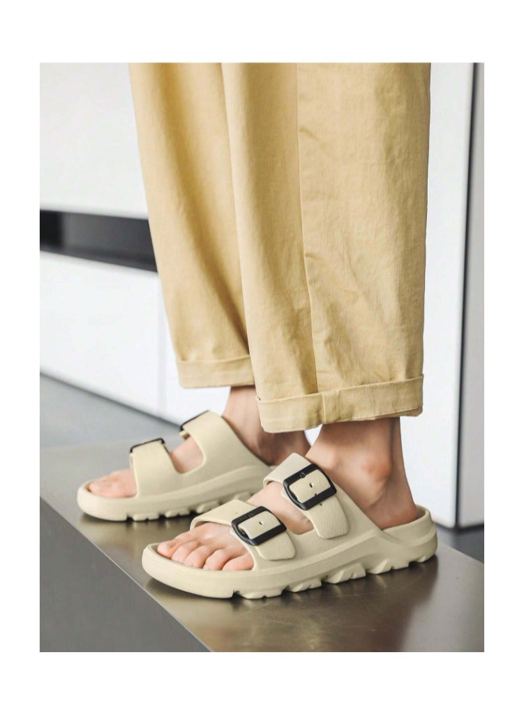 بونكا حذاء رجالي صندل زوج ناعم ومريح بشريطين مزدوجين للحصول على أقدام مفتوحة سهل الارتداء - Image 1