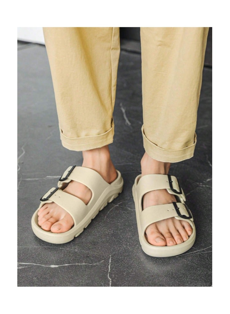 بونكا حذاء رجالي صندل زوج ناعم ومريح بشريطين مزدوجين للحصول على أقدام مفتوحة سهل الارتداء - Image 2
