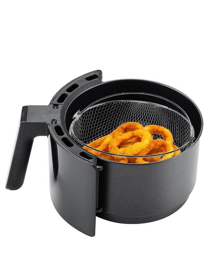 1 قطعة سلة قلاية هوائية حامل سلك سلة تحميص بمقبض بديل من الفولاذ المقاوم للصدأ لبخار القلاية وعاء الطهي الفوري الفرن (فضي) - Image 5