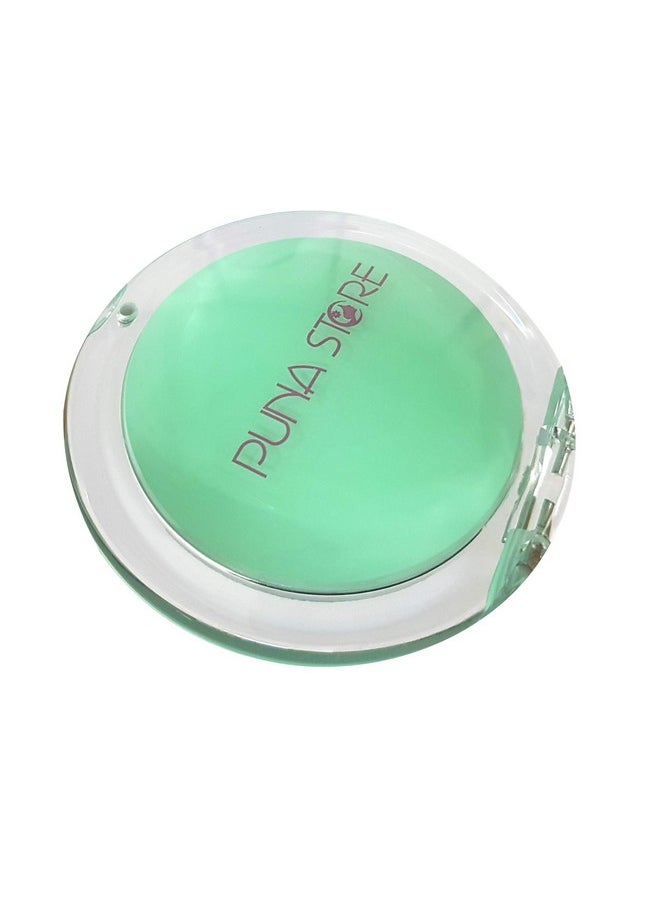 Puna Store - 2X Magnifying Two Side Pocket Cosmetic Mirror, Round (Seafoam Green, Abs) - Image 1