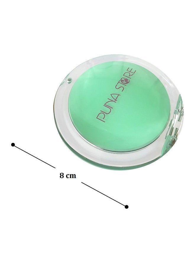 Puna Store - 2X Magnifying Two Side Pocket Cosmetic Mirror, Round (Seafoam Green, Abs) - Image 1