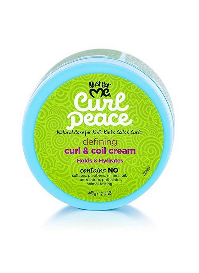 جاست فور مي كريم تحديد تجعيد الشعر واللف من Just For Me Curl Peace (عبوة من 3 قطع) - يثبت ويرطب، يحتوي على بذور الكتان وزيت الأفوكادو وزيت الخروع الأسود، بدون اختبار على الحيوانات، 12 أونصة  - Image 2