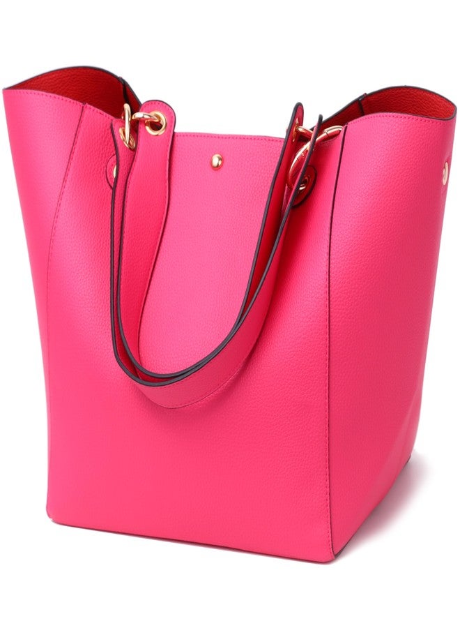 sqlp Large Work Tote Bag for Women Designer Purses and Handbags Big Bucket bags Ladies Travel Crossbody Purse Hot pink - Image 1