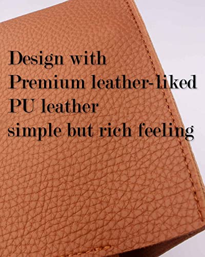 JESMINI Tissue Box Cover Rectangular Leather – with Bottom Belt [JESMINI, Camel] Modern PU Leather Rectangle Tissue Holder Decorative for Bathroom Vanity Countertop/Night Stands/Office Desk - Image 4