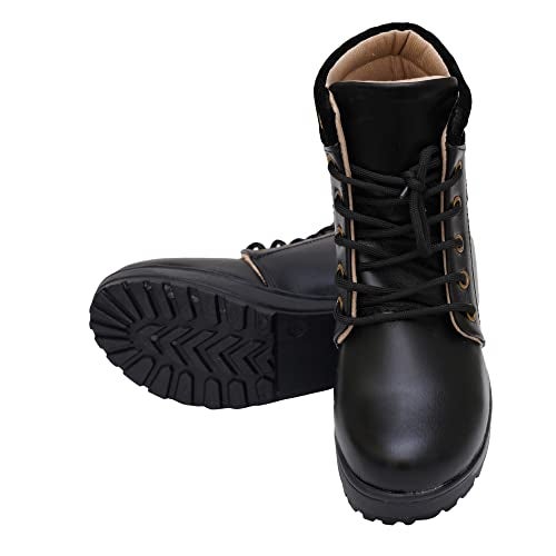 XE Looks 100% Vegan Leather Women's Black Ankle Boots | Stylish & Trendy Lace-Up Design with Heel | Durable Leather Upper & Cozy Lining | Comfortable Boots For Girls & Women UK-4 - Image 5