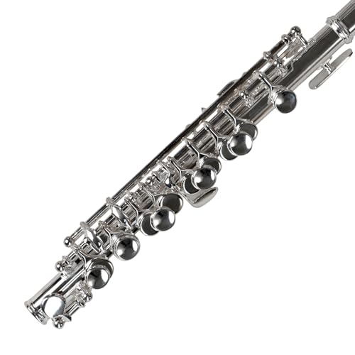 Kadence FL-M1 Concert Flute | 16 Keys with Closed Hole | Steel Springs, Cylindrical Bore with C-Footjoint | Includes Hard Leather Case | Silver - Image 5