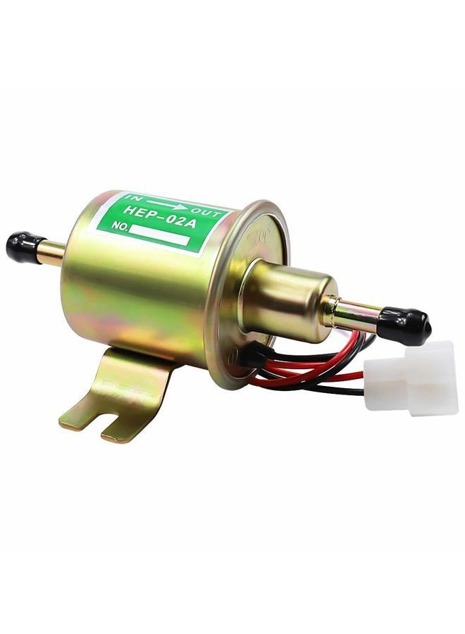 SOLLON Electric Fuel Pump 12V Universal Low Pressure 12 Volt Transfer Inline Fuel Pump for Lawn Mower Carburetor Gas Diesel Engine 2.5-4psi HEP-02A - Image 2