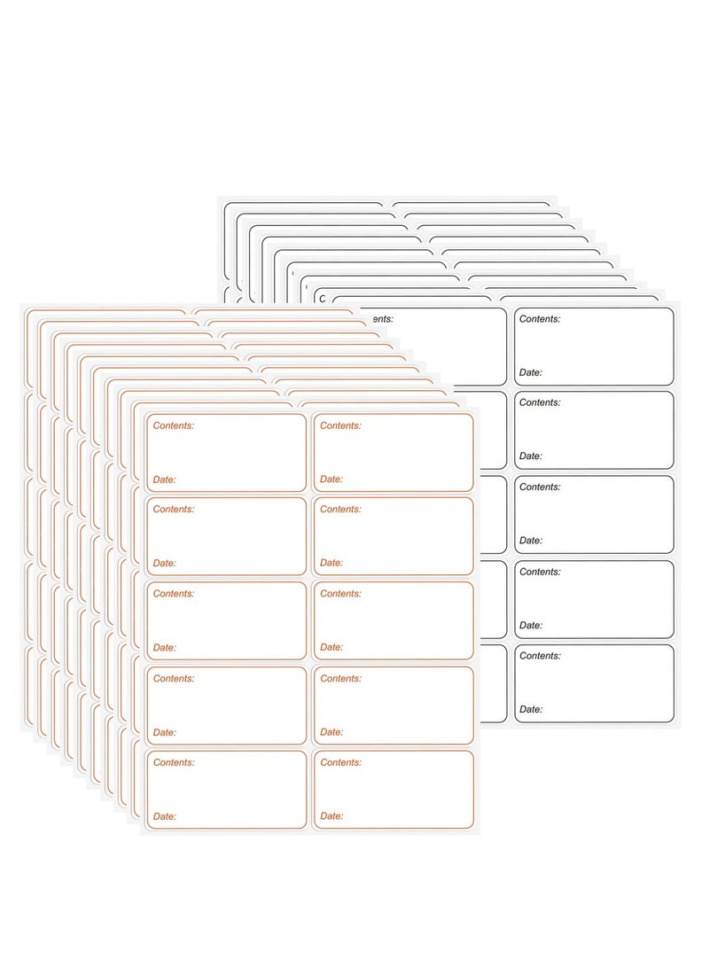 SOLARAE 200PCS Freezer Labels 6x3cm Frozen Food Labels Stickers Removable and Leaves no Residue When Off Labels for Storage Boxes Easy to Write for Refrigerator Freezer Box - Image 1