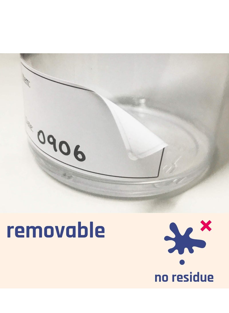 SOLARAE 200PCS Freezer Labels 6x3cm Frozen Food Labels Stickers Removable and Leaves no Residue When Off Labels for Storage Boxes Easy to Write for Refrigerator Freezer Box - Image 5