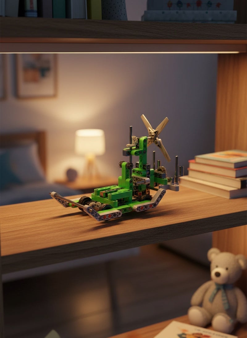 كلمينتوني مختبر ميكانيكا كليمنتوني - مجموعة بناء طائرات هليكوبتر وطائرات | لعبة STEM للأطفال - Image 4