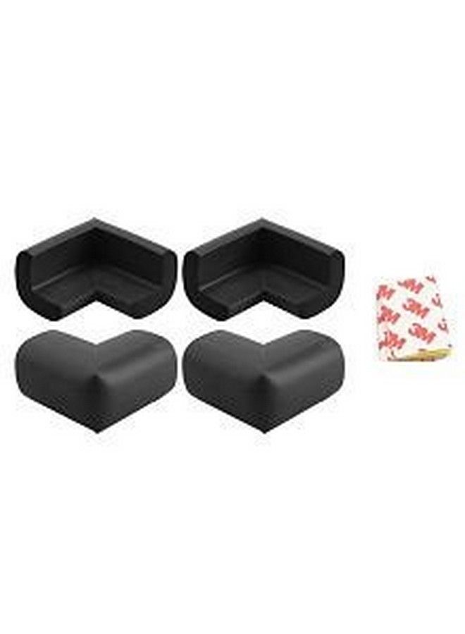 Kuhu Creations Premium Baby Kids Safety Corner Edge Cushion Protector Guard. (4 Units Black) - Image 1