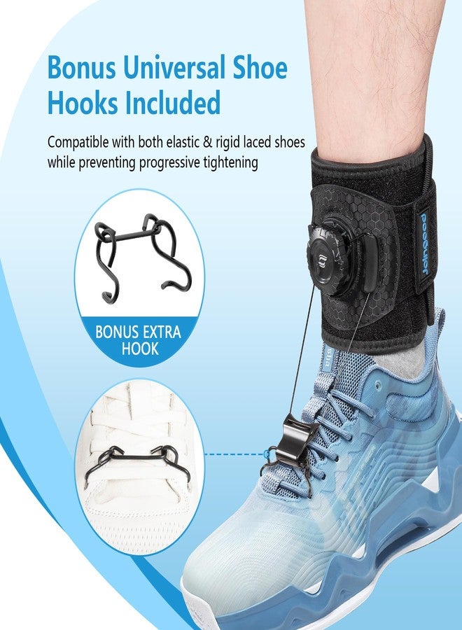 joingood Adjustable AFO Foot Drop Brace with Quick Adjust Knob and Wide Hook Eyelet Hook, Drop Foot Brace for Men and Women, Lightweight Foot Drop Brace for Walking, Left or Right Foot Stroke Recovery , L/XL - Image 4