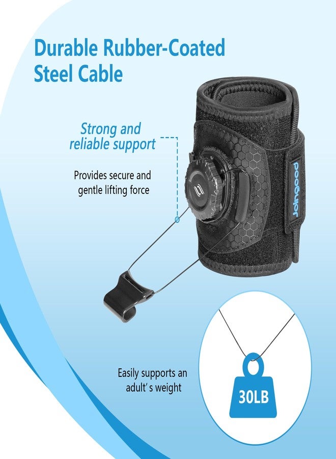 joingood Adjustable AFO Foot Drop Brace with Quick Adjust Knob and Wide Hook Eyelet Hook, Drop Foot Brace for Men and Women, Lightweight Foot Drop Brace for Walking, Left or Right Foot Stroke Recovery , L/XL - Image 5