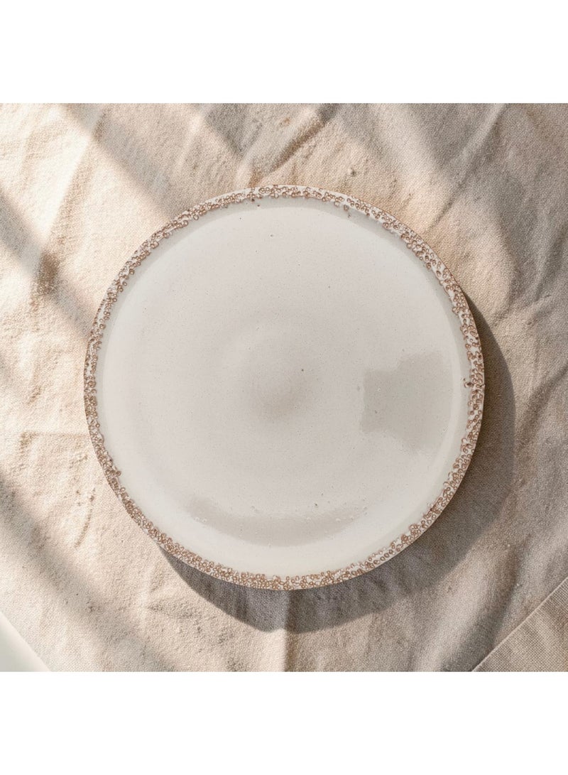 color zone pottery A ceramic and porcelain dish for decoration and serving food. Microwave, dishwasher, and oven safe. Lightweight and scratch-resistant. 28 cm - Image 1