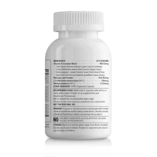 Unived Wholefood Natural B-Complex | Raw B-Vitamins | 100% Natural | One Month Supply - Image 3