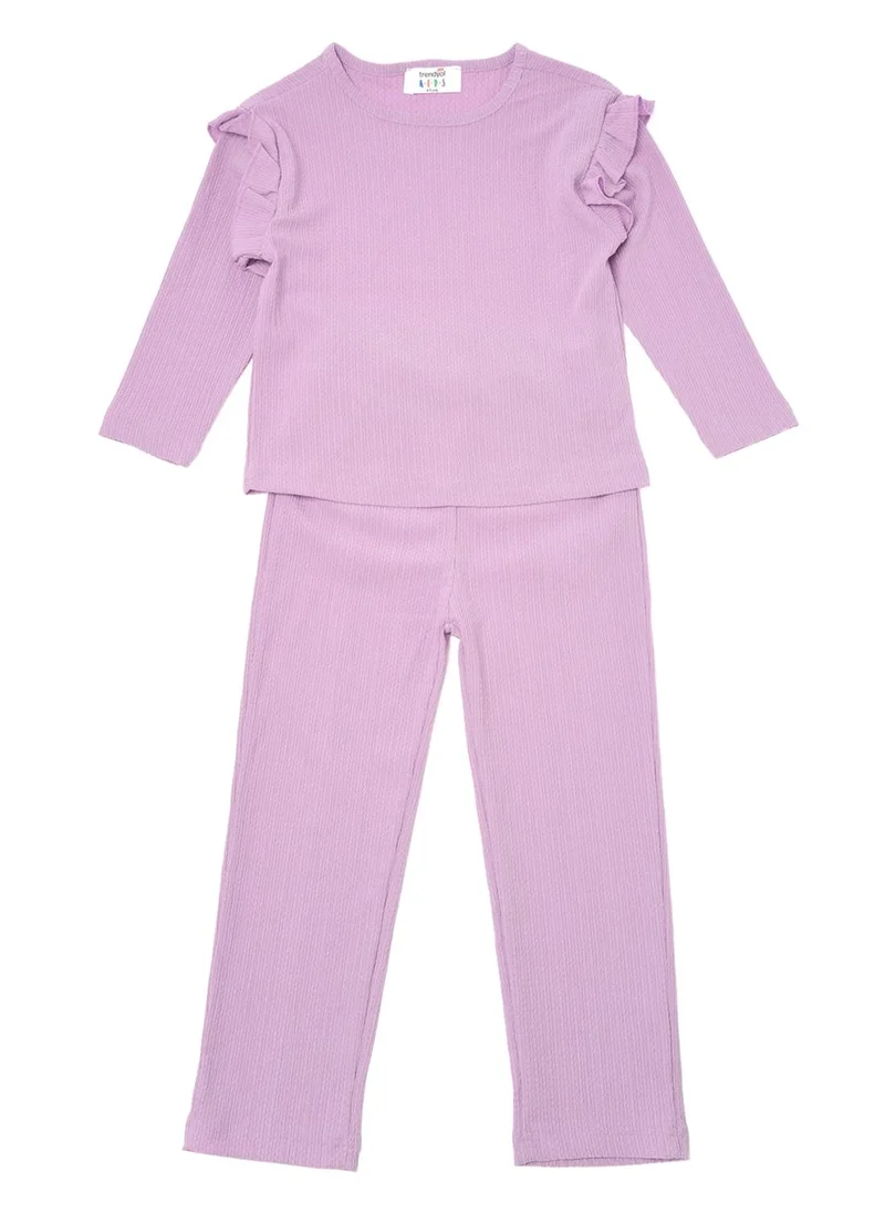 trendyol Kids Frill Detail Top & Trousers Set