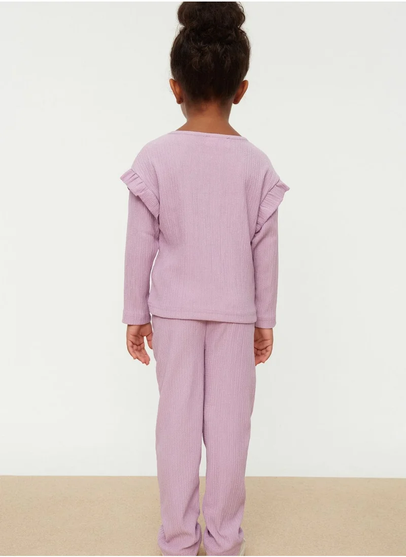 trendyol Kids Frill Detail Top & Trousers Set
