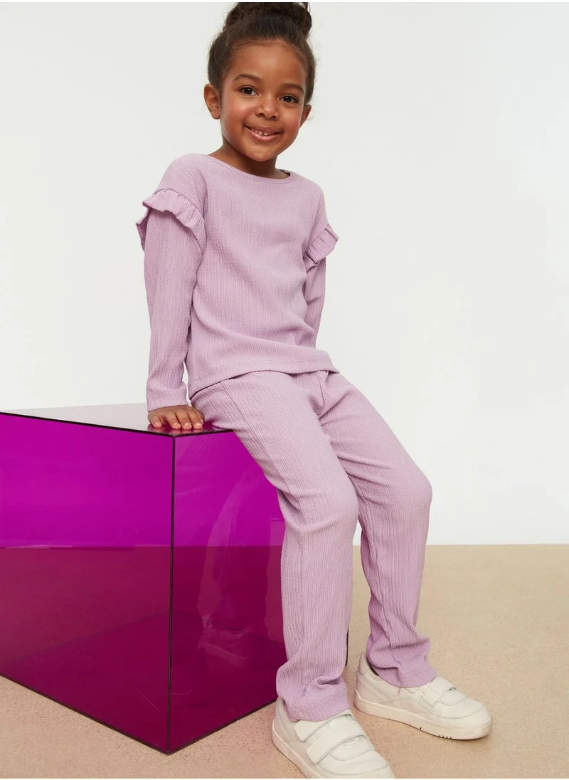 trendyol Kids Frill Detail Top & Trousers Set