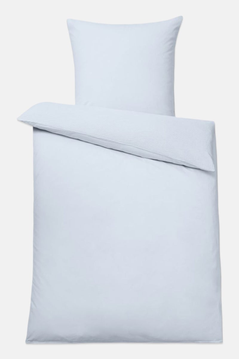 Tchibo Jacquard Textured Duvet Set 135 x 200 cm, Light Blue - Image 2