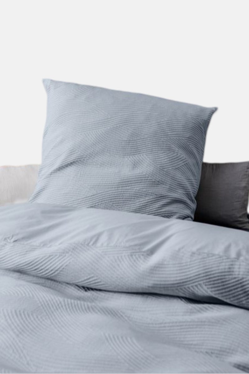 Tchibo Jacquard Textured Duvet Set 135 x 200 cm, Light Blue - Image 1