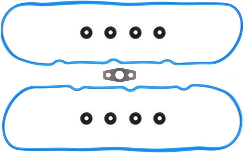 MNJWS Valve Cover Gasket Set - Compatible with 4.8L 5.3L 6.0L 6.2L Chevy Silverado, Suburban, Tahoe, Trailblazer, GMC Sierra, Yukon, Envoy, Cadillac Escalade - Replace 12637683 VS50504R1 - Image 1