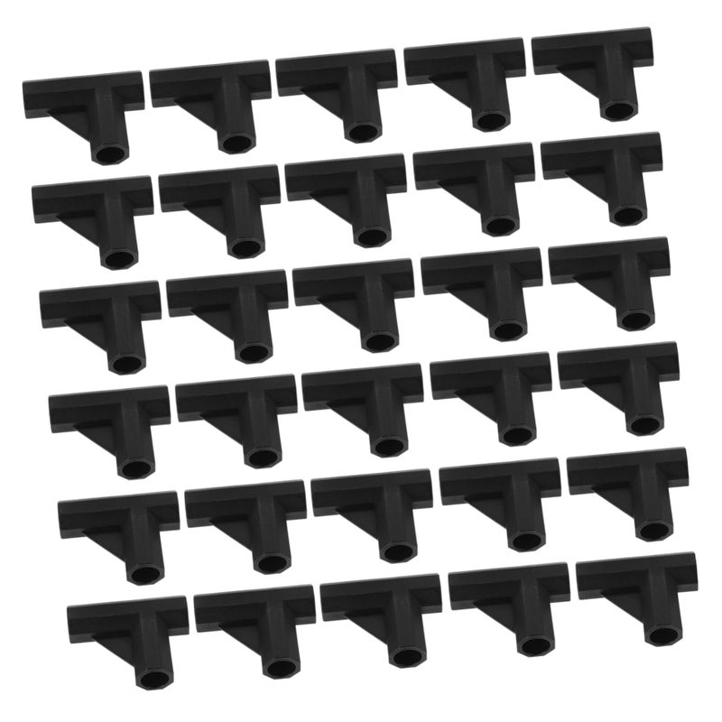 50 Pcs Nylon Tee Joint Valve Core Tool Kit Black for Camping Outdoor Travel Storage Rack - Image 2
