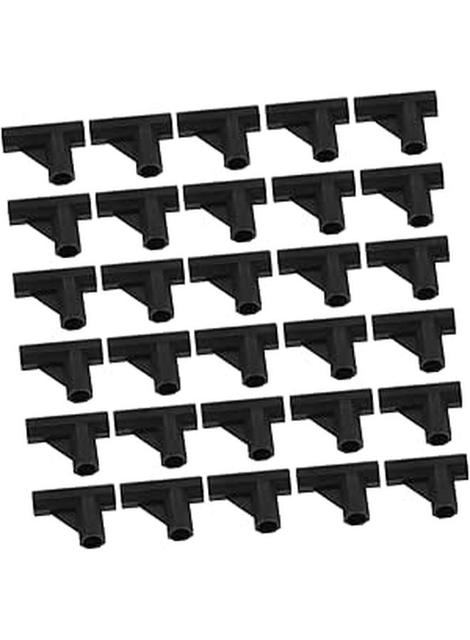 50 Pcs Nylon Tee Joint Valve Core Tool Kit Black for Camping Outdoor Travel Storage Rack - Image 1