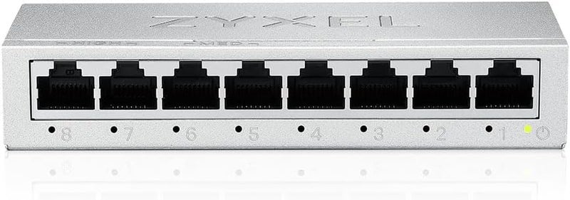 زيكسيل 8-Port Gigabit Unmanaged Ethernet Switch، مقسم إيثرنت، تركيب مكتبي أو على الحائط [GS-108B v5] - Image 1
