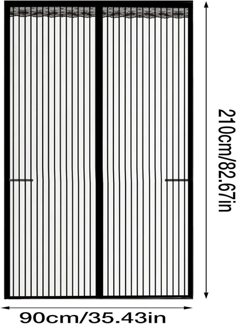 GGOOT Summer Magnet Slide Door, Screen For Door to Keep Bugs Out, Self Sealing, Heavy Duty, Hands-Free Mesh Fiberglass Mesh Curtain Net Sliding Doorways Screen for Door Magnets - Image 3