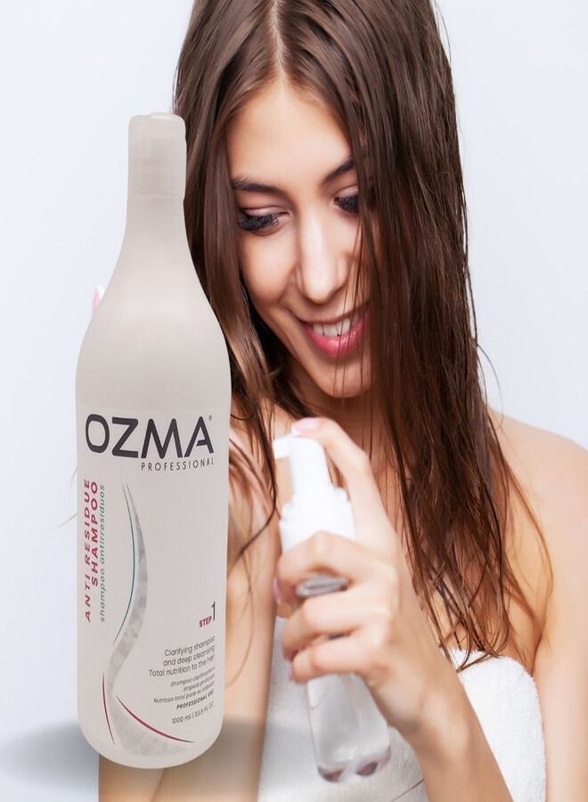 Ozma Professional شامبو أوزما الكيراتين والبروتين المضاد للرواسب 1000 مل. الخطوة الأولى - Image 3